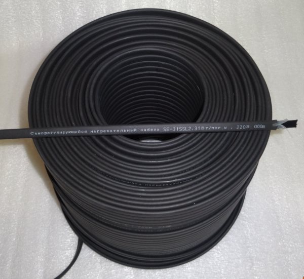 Саморегулирующийся кабель для труб и резервуаров 30 Вт/м